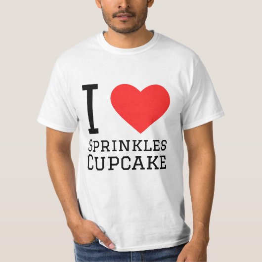 I Liebe streut Kuchen T-Shirt (Vorderseite)