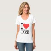 I Liebe streut Kuchen T-Shirt (Vorderseite Vollansicht)