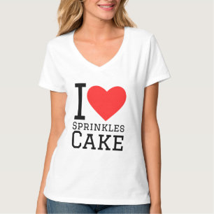 I Liebe streut Kuchen T-Shirt