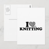 I Liebe Stricken Postkarte (Vorne/Hinten)