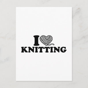 I Liebe Stricken Postkarte