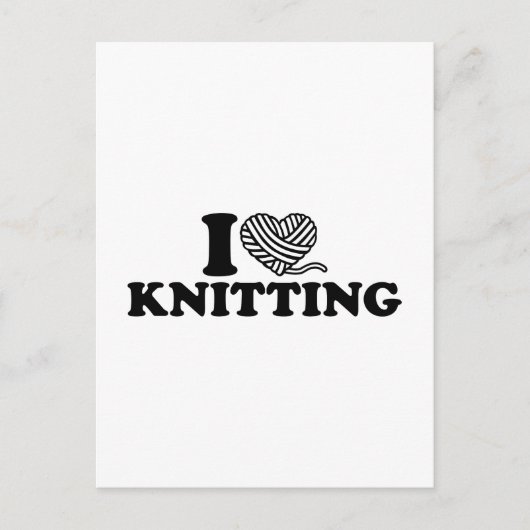 I Liebe Stricken Postkarte (Vorderseite)