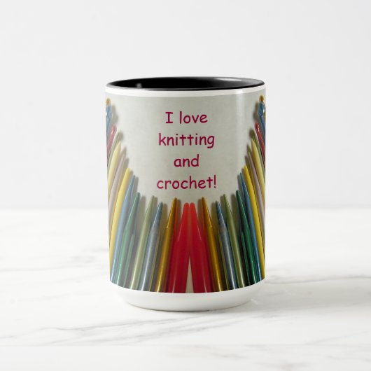 I Liebe-Strickenu. Häkelarbeit-Tasse Tasse (Zentrum)