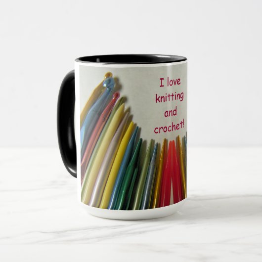 I Liebe-Strickenu. Häkelarbeit-Tasse Tasse (Vorderseite Links)