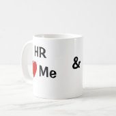 I Liebe Stunde und Stunden-Lieben ich Kaffeetasse (Vorderseite Links)