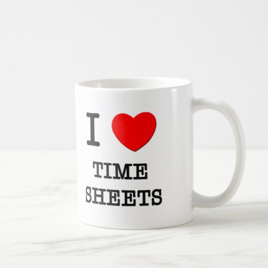 I Liebe-Stundenzettel Kaffeetasse (Rechts)