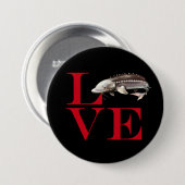 I Liebe Sturgeon Button (Vorne & Hinten)