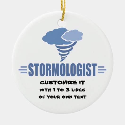 I Liebe Sturme Keramik Ornament (Vorne)