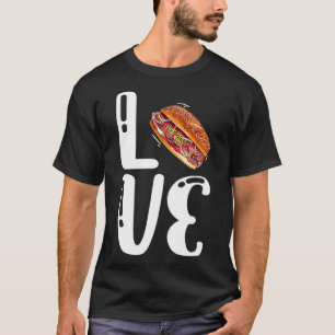 I Liebe Sub Sandwiches Funny Hoagie Sandwich Day T-Shirt