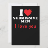 I Liebe Submissive Men-Funny Bold Statement T-Shir Dankeskarte (Rückseite)