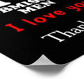 I Liebe Submissive Men-Funny Bold Statement T-Shir Poster (Ecke)