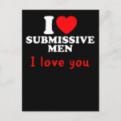 I Liebe Submissive Men-Funny Bold Statement T-Shir Postkarte (Vorderseite)