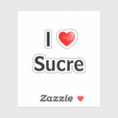 I Liebe Sucre Aufkleber (Blatt)