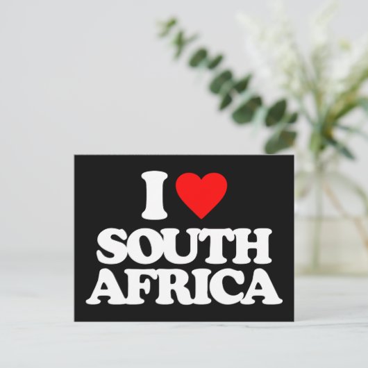 I LIEBE SÜDAFRIKA POSTKARTE (Stehend Vorderseite)