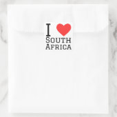 I Liebe Südafrika Quadratischer Aufkleber (Tasche)