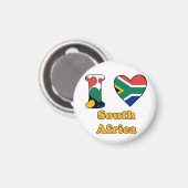 I Liebe Südafrikanischer Magnet (Vorderseite/Rückseite)