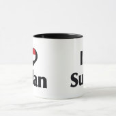 I Liebe "Sudan Flag" Tasse (Zentrum)