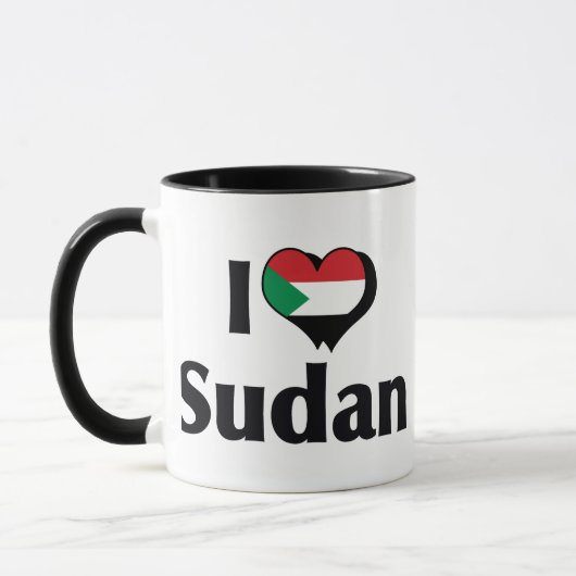 I Liebe "Sudan Flag" Tasse (Links)