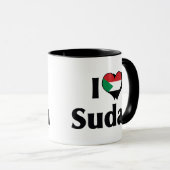 I Liebe "Sudan Flag" Tasse (VorderseiteRechts)