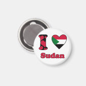 I Liebe Sudan Magnet (Vorderseite/Rückseite)