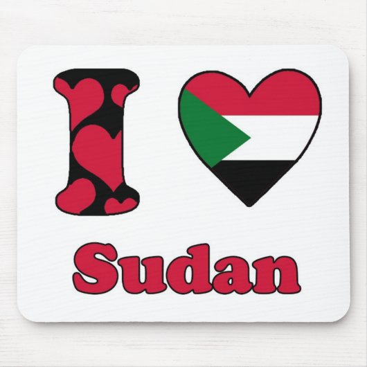 I Liebe Sudan Mousepad (Vorne)