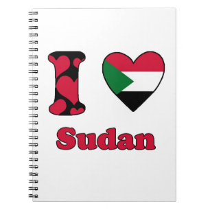 I Liebe Sudan Notizblock