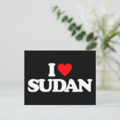 I LIEBE SUDAN POSTKARTE (Stehend Vorderseite)
