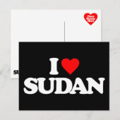 I LIEBE SUDAN POSTKARTE (Vorne/Hinten)