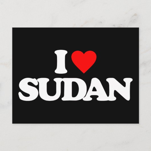 I LIEBE SUDAN POSTKARTE (Vorderseite)