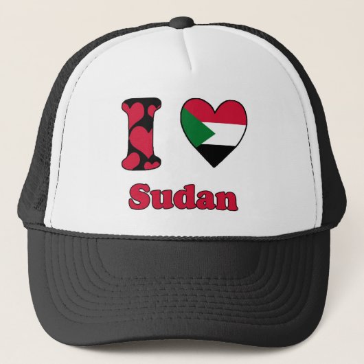 I Liebe Sudan Truckerkappe (Vorderseite)