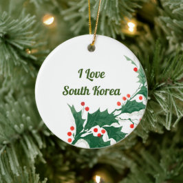 I Liebe Südkoreas Weihnachtsschmuck
