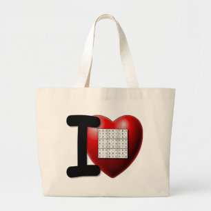 I Liebe Sudoku Jumbo Stoffbeutel