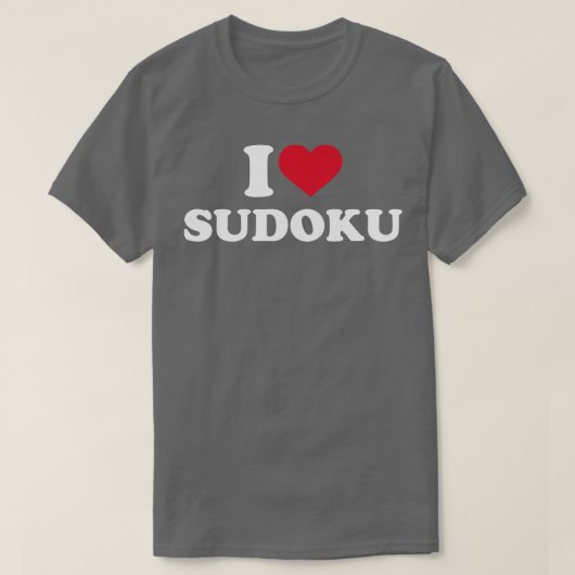 I Liebe Sudoku T-Shirt (Design vorne)