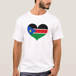 I Liebe Südsudan-Flagge T-Shirt