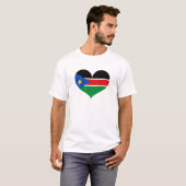 I Liebe Südsudan-Flagge T-Shirt (Vorne ganz)