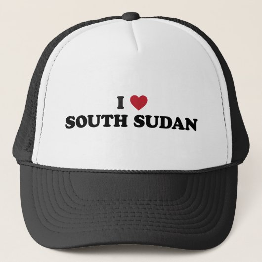 I Liebe Südsudan Truckerkappe (Vorderseite)