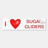 I Liebe Sugar Gliders Autoaufkleber (Vorne)