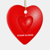 I Liebe Sugar Gliders Keramik Ornament (Rechts)