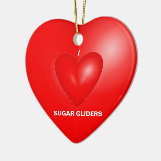 I Liebe Sugar Gliders Keramik Ornament (Links)
