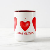 I Liebe Sugar Gliders Zweifarbige Tasse (Mittel)