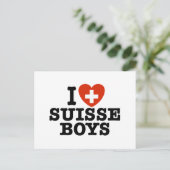 I Liebe Suisse Boys Postkarte (Stehend Vorderseite)
