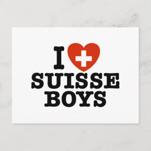 I Liebe Suisse Boys Postkarte