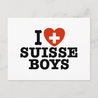 I Liebe Suisse Boys Postkarte