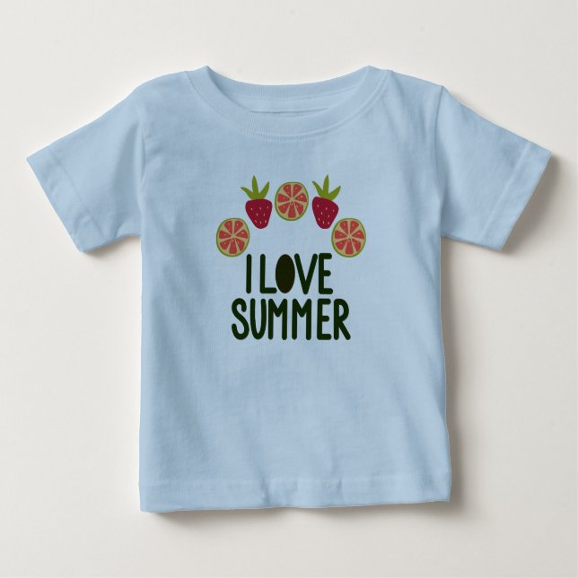 I Liebe Summer Baby Niedliche T - Shirt mit Frucht (Vorderseite)