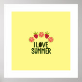 I Liebe Summer Value Plakatpapier Pate mit Früchte Poster (Vorne)