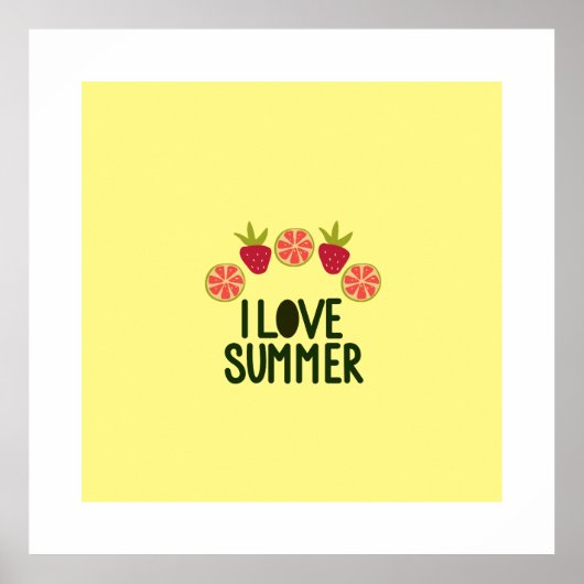 I Liebe Summer Value Plakatpapier Pate mit Früchte Poster (Vorne)