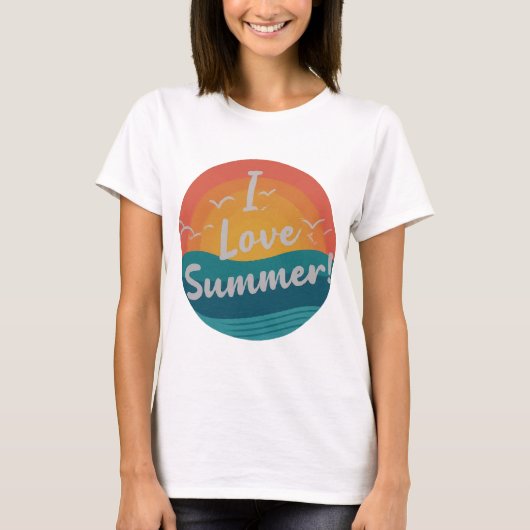 I Liebe Summer Women's Basic T-Shirt (Vorderseite)