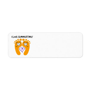 I Liebe Summertime Bare Feet Niedlich Label