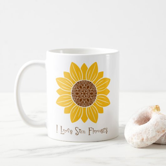 I Liebe Sun Blume Tasse (Mit Donut)