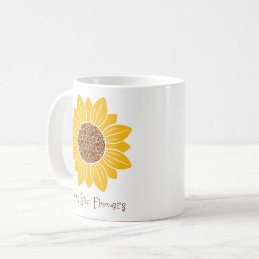 I Liebe Sun Blume Tasse (Vorderseite Links)
